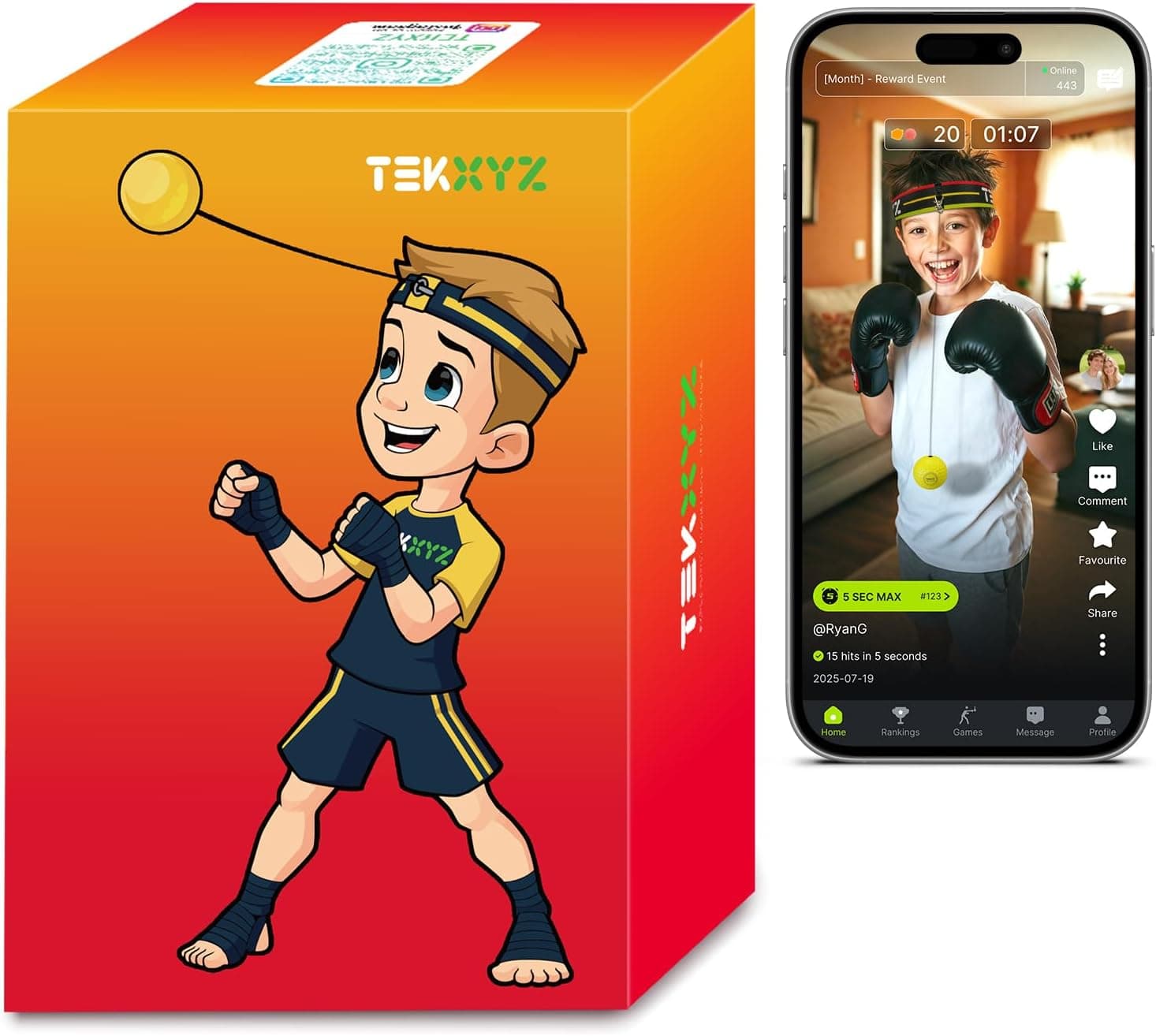 TEKXYZ Reflex Ball 2-level training ball 🥊