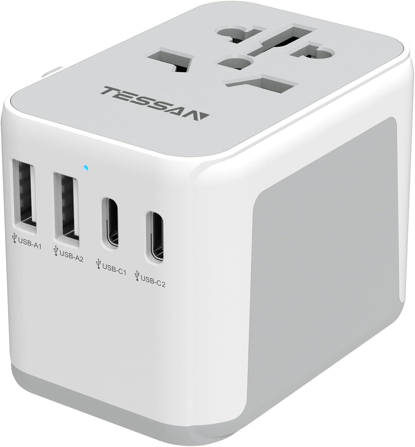 TESSAN Universal Travel Adapter with 4 Ports 🔌