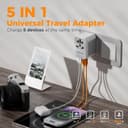 Thumbnail 3 de TESSAN Universal Travel Adapter with 4 Ports 🔌