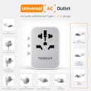 Thumbnail 5 de TESSAN Universal Travel Adapter with 4 Ports 🔌