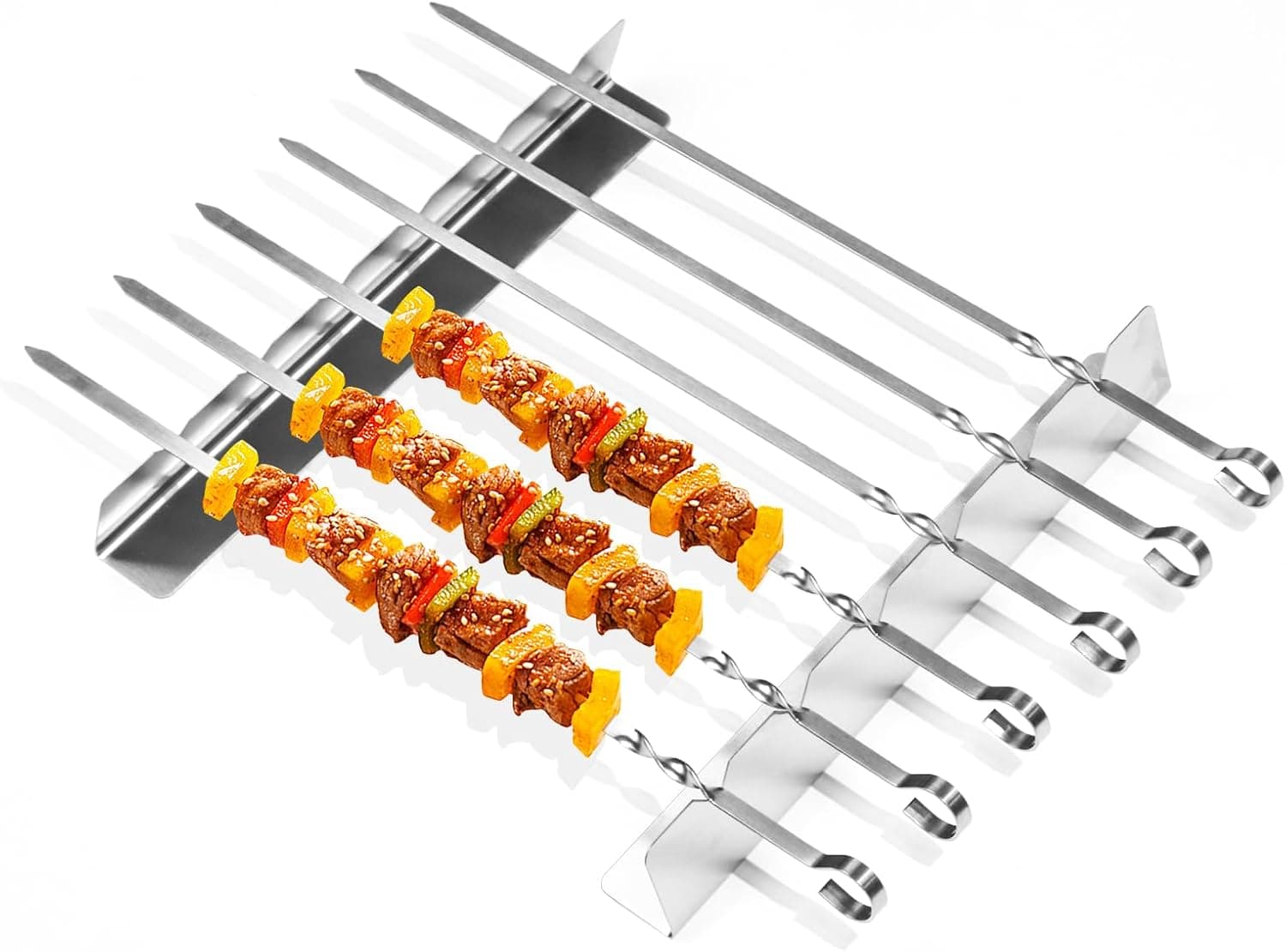 TEUYOE BBQ Skewers Set with 6 Stainless Steel Skewers 🍢