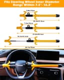 Thumbnail 1 de Tevlaphee Steering Wheel Lock 3 keys 🚗