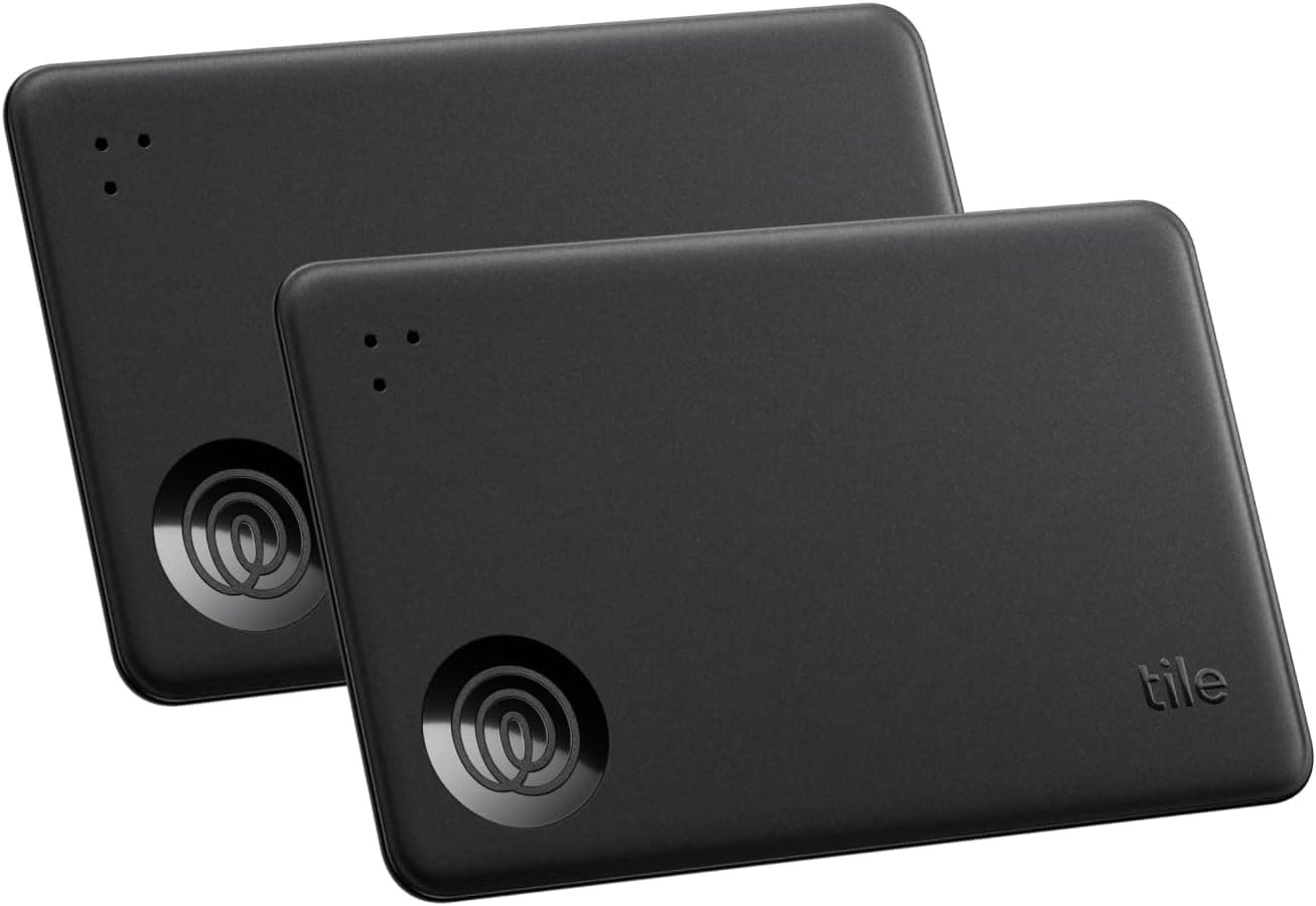 Tile Life360 Slim Wallet Finder Bluetooth Tracker for Luggage Tags & Passports (Pack of 2) 📱