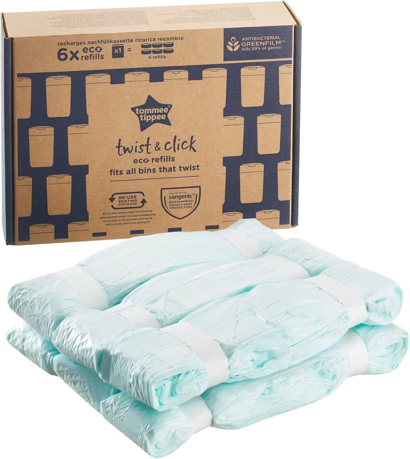 Tommee Tippee Twist & Click Nappy Bin Refills 10.5m 🍼