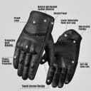 Thumbnail 2 de TOROGA Hard Knuckle Leather Motorcycle Gloves Full‑Finger 🧤