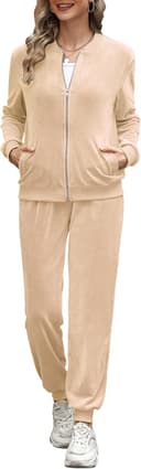 Thumbnail 3 de Totatuit Velour Tracksuit Women’s Zip-Up Set 👚