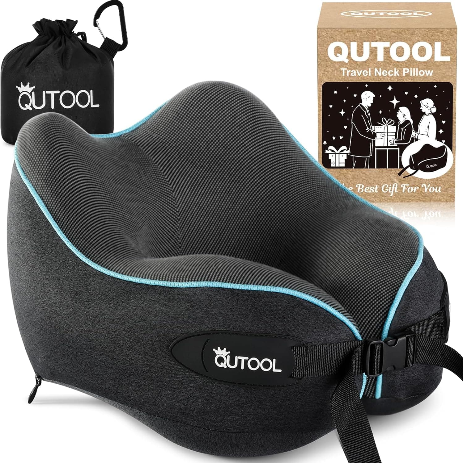 Travel Pillow Memory Foam 360° Neck Support 🎒