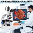 Thumbnail 1 de Trinocular Microscope 200X–5000X for Lab Teaching 📷