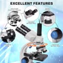 Thumbnail 5 de Trinocular Microscope 200X–5000X for Lab Teaching 📷