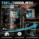 Thumbnail 1 de Uaoaii 1000Nm Cordless Impact Wrench with 2x 4.0Ah Batteries 🛠️
