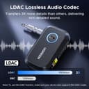 Thumbnail 2 de UGREEN AUX Bluetooth 6.0 Adapter for Car LDAC — Handsfree & Dual Device 🎧