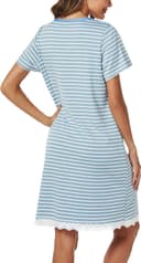Thumbnail 5 de Uniexcosm Maternity Nursing Nightdress Stripe Sleepwear 👚