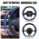 Thumbnail 4 de Universal Carbon Fiber Steering Wheel Cover 2-Pack 🚗