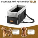 Thumbnail 2 de Upgraded Zipper Center Console Dog Car Seat 15 lbs 🐶