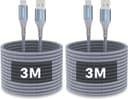Thumbnail principal de USB C Cable 3M 2‑Pack, 3A Fast Charging 📱