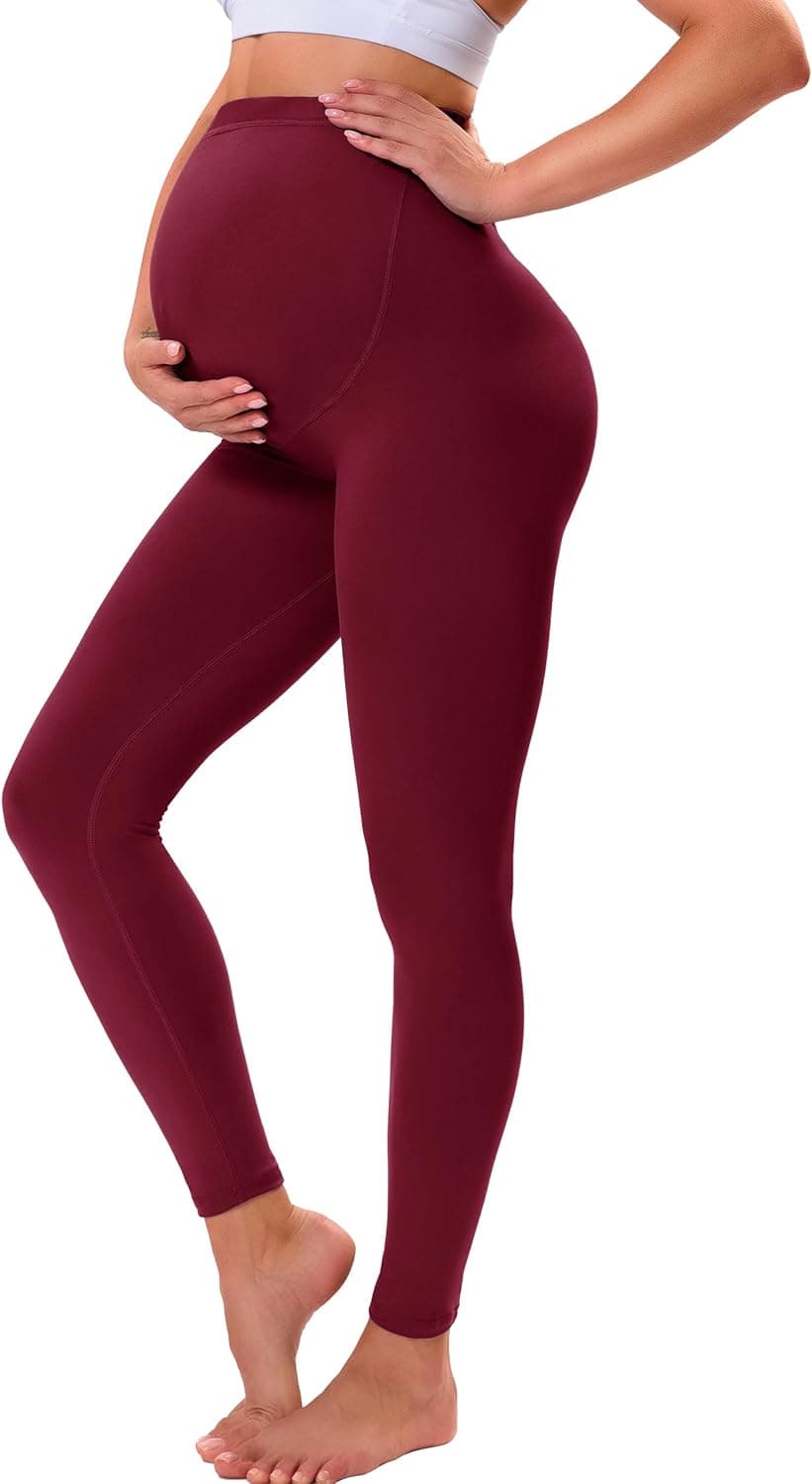 VALANDY Creamlush Maternity Leggings with Over-Bump Belly Support 🧤