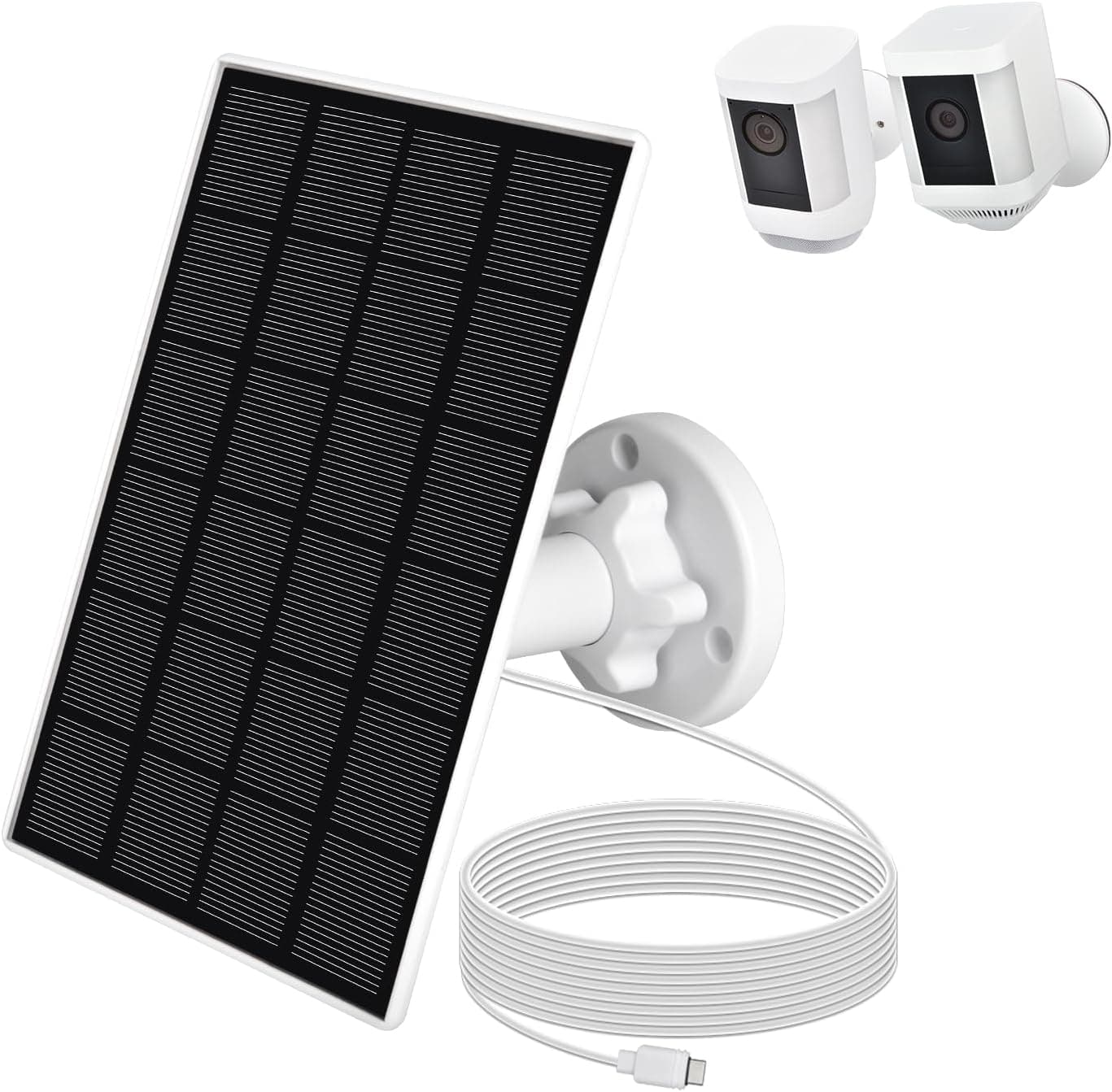 VIEWZONE Solar Panel for Ring Spotlight Cam 3.5W USB-C 📷