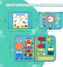 Thumbnail 6 de VISATOR Busy Board Montessori 8‑piece sensory toys 🎲