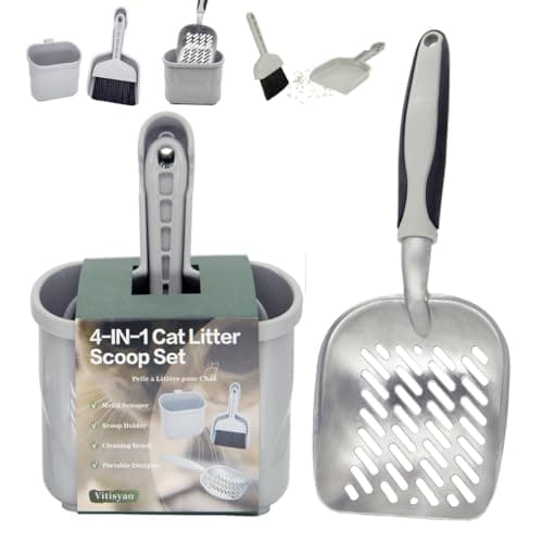 Vitisyao 4‑in‑1 cat litter scoop with holder 🐱