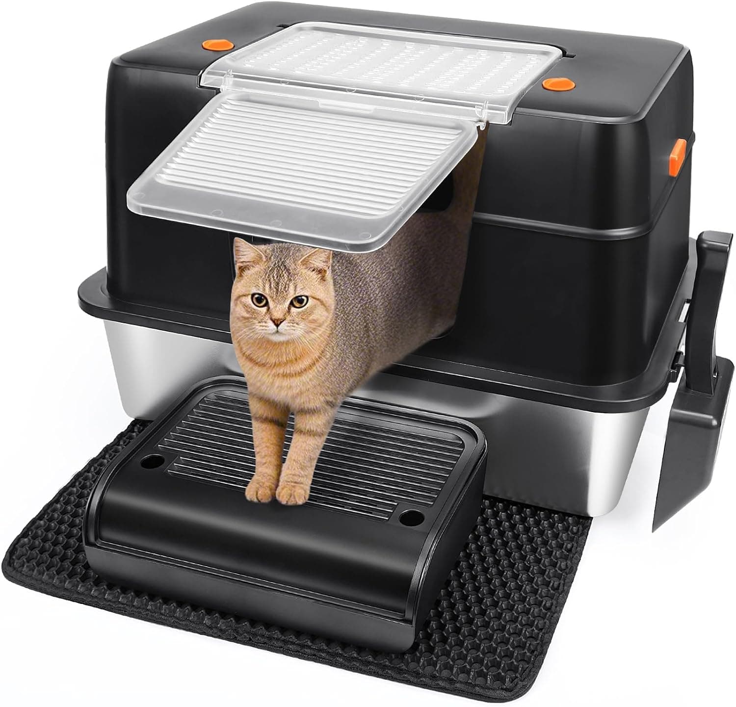 Vivifying Stainless Steel XXL cat litter tray 🐱