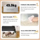 Thumbnail 3 de Vivifying Stainless Steel XXL cat litter tray 🐱