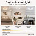 Thumbnail principal de VOLISUN 50cm LED ceiling fan light, 6-speed 📡