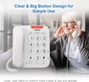 Thumbnail 5 de VTech CL1100 corded landline phone, big buttons 📞