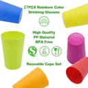 Thumbnail 1 de WAIZHIUA 27Pc reusable plastic cups 260 ml 🥤