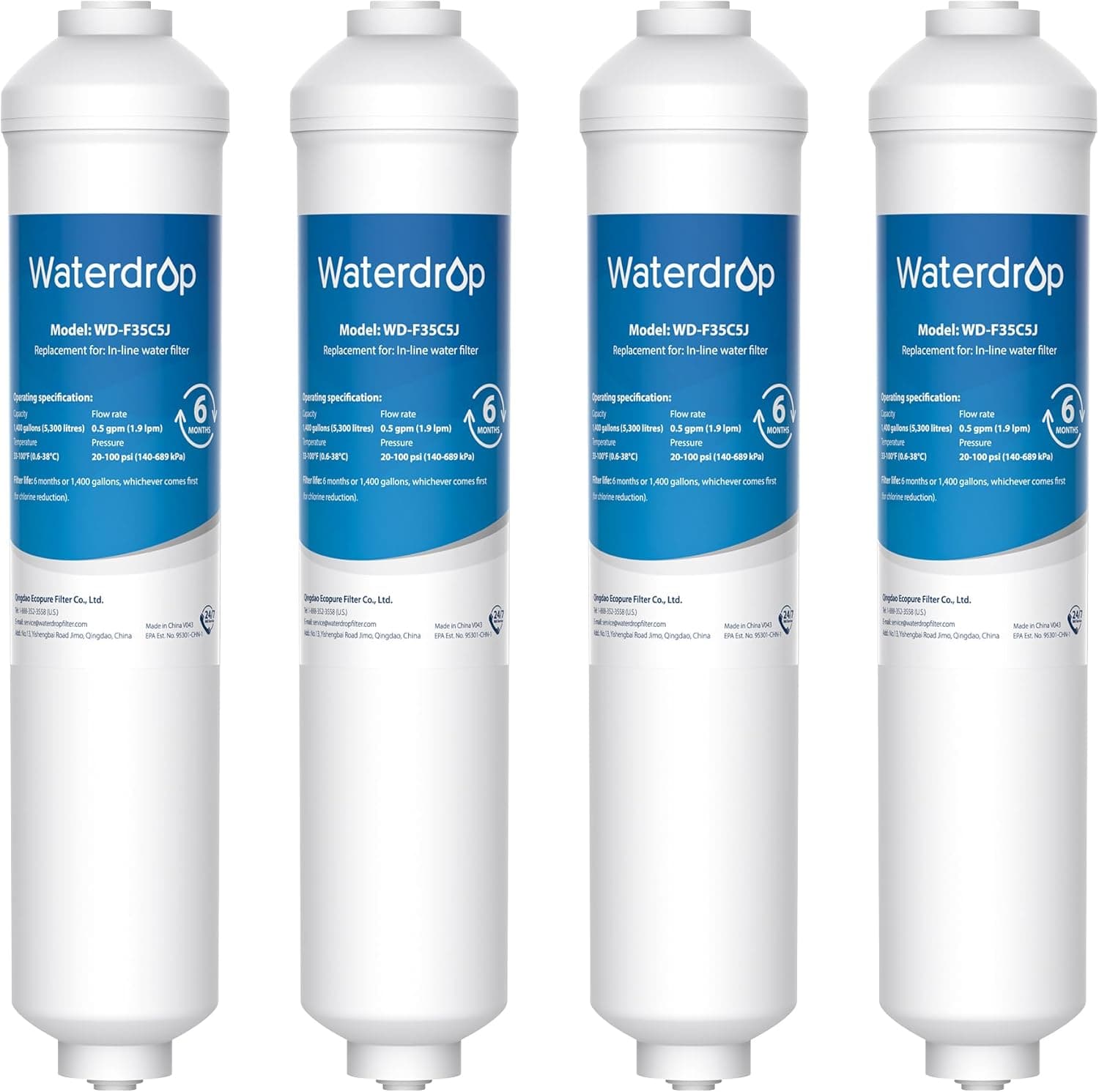 Waterdrop Fridge Water Filter Replacement 4 💧
