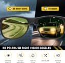 Thumbnail 5 de wearPro Night Driving Glasses-Polarised-Anti Glare for Men-Women-Unisex-Sports-Ultra-Light-UV400-HD-Vision-Classic-Vintage Style For Driving,Fishing,Skiing,Golf,Runing,Cycling
wearPro Night Driving Glasses-Polarised-Anti Gla…
