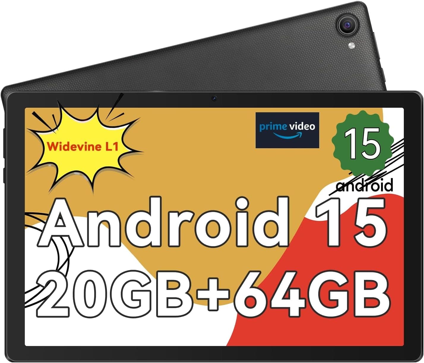 Whitedeer Tablet 10-inch Android 15, 20GB+64GB 📱