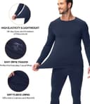 Thumbnail 4 de wirarpa Men's Thermal Underwear Set Fleece Lined Base Layer 👕