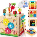 Thumbnail principal de Wooden Activity Cube 8-in-1 Montessori Toys for 12M+ Toddlers 🎲
