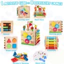 Thumbnail 1 de Wooden Activity Cube 8-in-1 Montessori Toys for 12M+ Toddlers 🎲