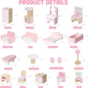 Thumbnail 5 de Wooden Dollhouse Furniture Set 22-piece for 5 rooms 🧸