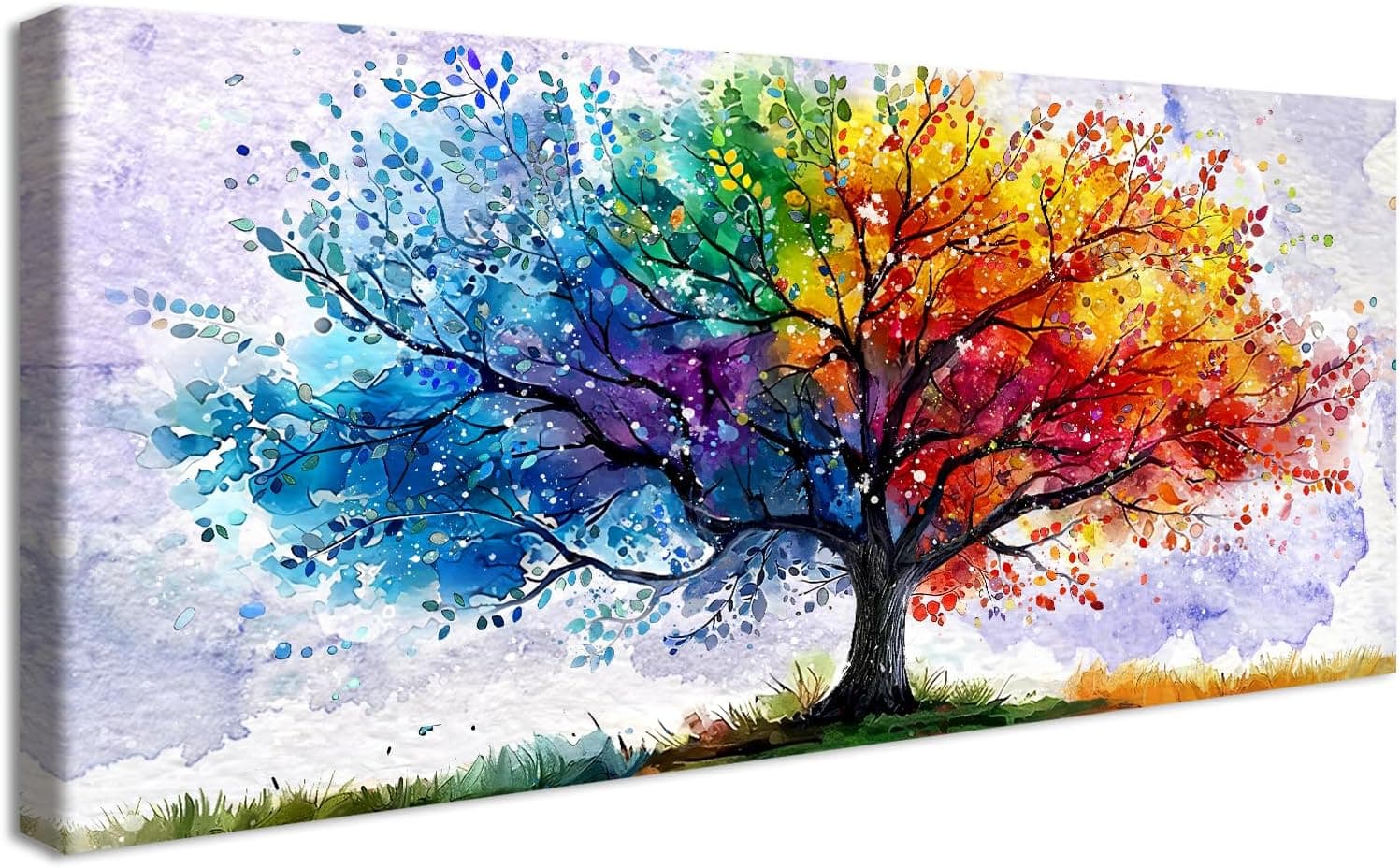 Wooden Framed Tree of Life Canvas 50x120 cm 🖼️
