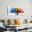 Thumbnail 3 de Wooden Framed Tree of Life Canvas 50x120 cm 🖼️