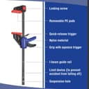 Thumbnail 1 de WORKPRO 305 mm Ratchet Bar Clamp Set 68 kg 🛠️