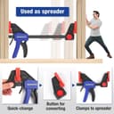 Thumbnail 3 de WORKPRO 305 mm Ratchet Bar Clamp Set 68 kg 🛠️