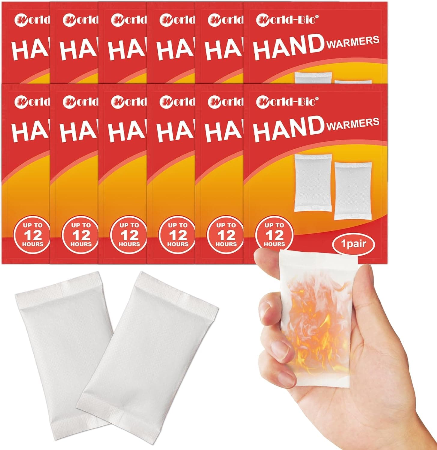World-Bio Instant Disposable Hand Warmers 18h 🧤