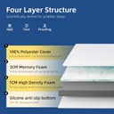 Thumbnail 2 de wowttrelax Memory Foam Mattress Topper 4 in Double Bed 🛏️