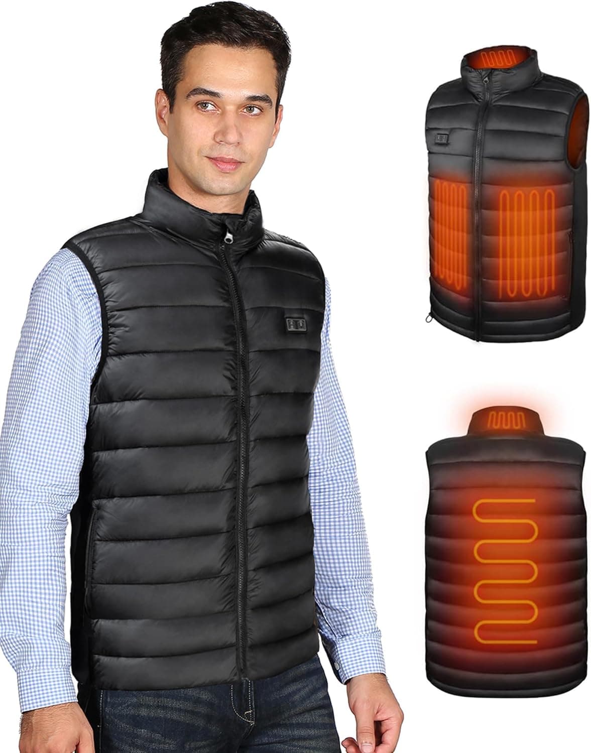 WUEAOA Heated Gilet 10000mAh power bank vest 🧥