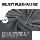 Thumbnail 3 de XINEAGE Velvet 3-seater sofa cover, grey 🛋️