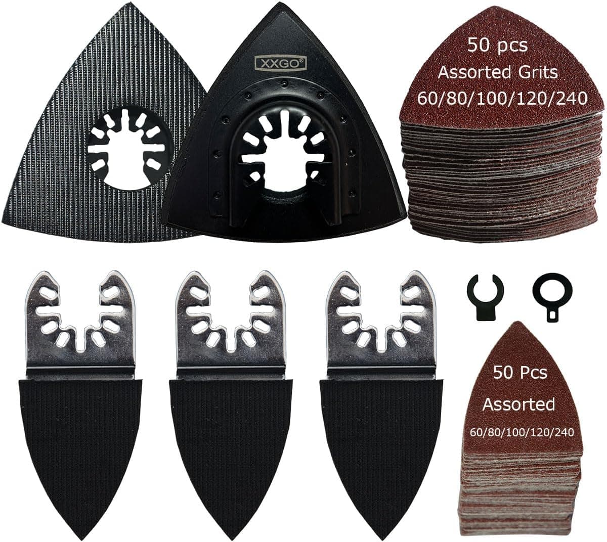 XXGO XG3105U 105-piece triangle sanding pads kit 🛠️