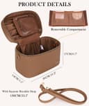 Thumbnail 5 de Youngoa Large Makeup Bag for Women waterproof PU leather cosmetic bag with divider ⌛