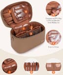 Thumbnail 6 de Youngoa Large Makeup Bag for Women waterproof PU leather cosmetic bag with divider ⌛