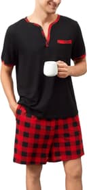 Thumbnail 2 de Yukiuiny Henley Short Sleeve Pyjama Set for Summer 👕