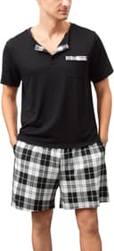 Thumbnail 3 de Yukiuiny Henley Short Sleeve Pyjama Set for Summer 👕