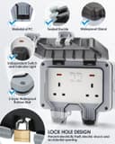 Thumbnail 2 de Zenmos Double Outdoor Socket 10m extension lead 🌐