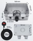 Thumbnail 4 de Zenmos Double Outdoor Socket 10m extension lead 🌐